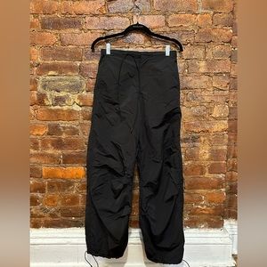 Black Nylon Drawstring Pants
